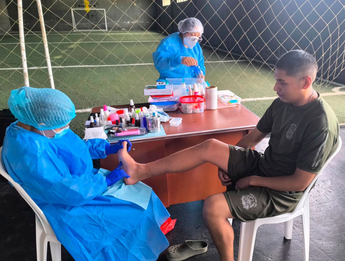 Jornada de podología gratuita en el Batallón de Transportes N.° 511